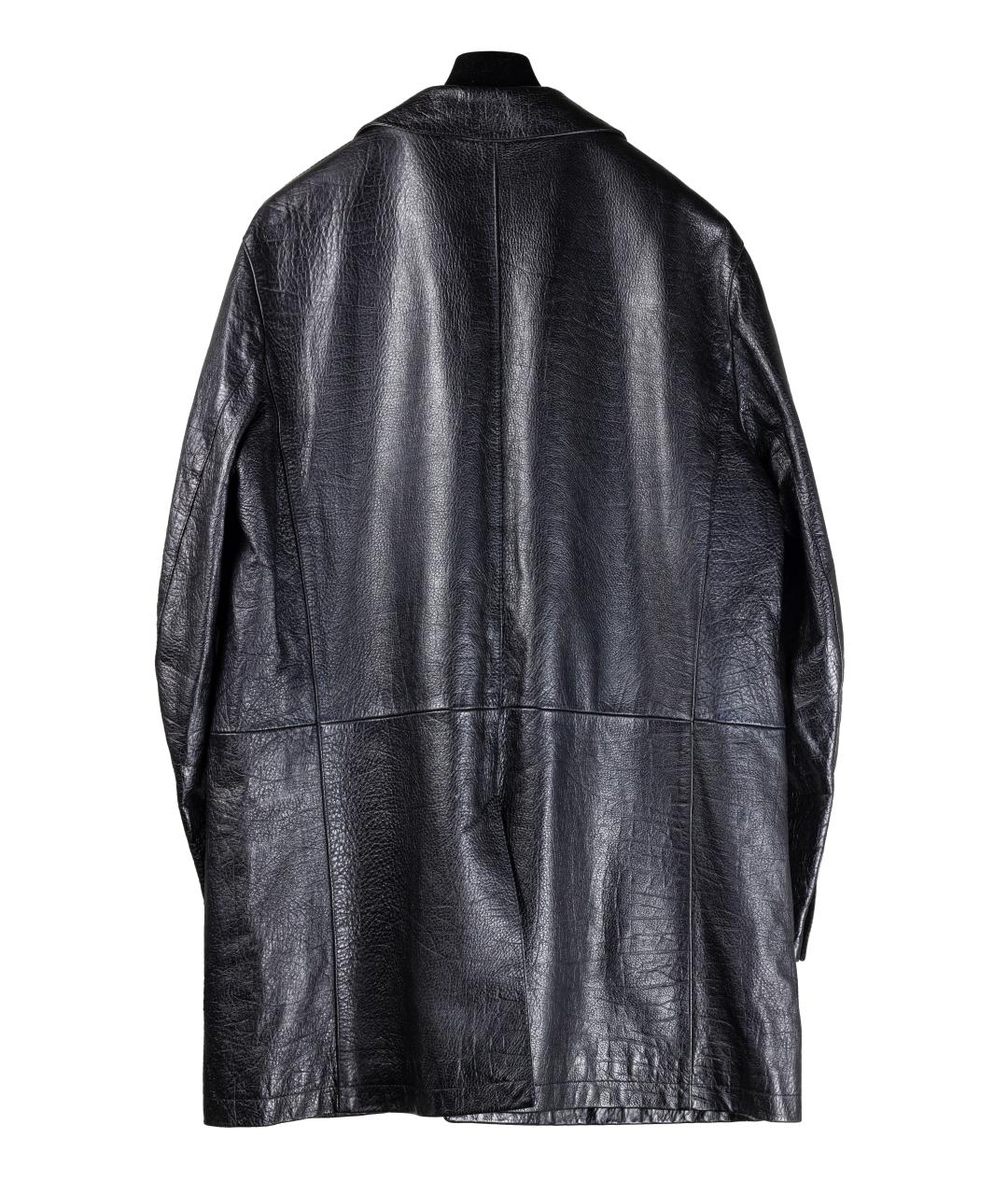 PRADA Черное кожаное пальто, фото 6