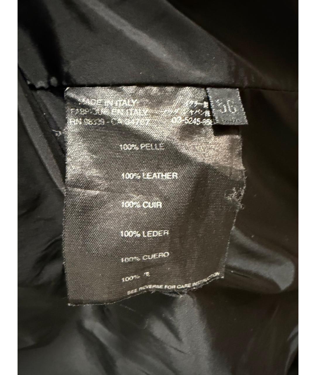 PRADA Черное кожаное пальто, фото 5