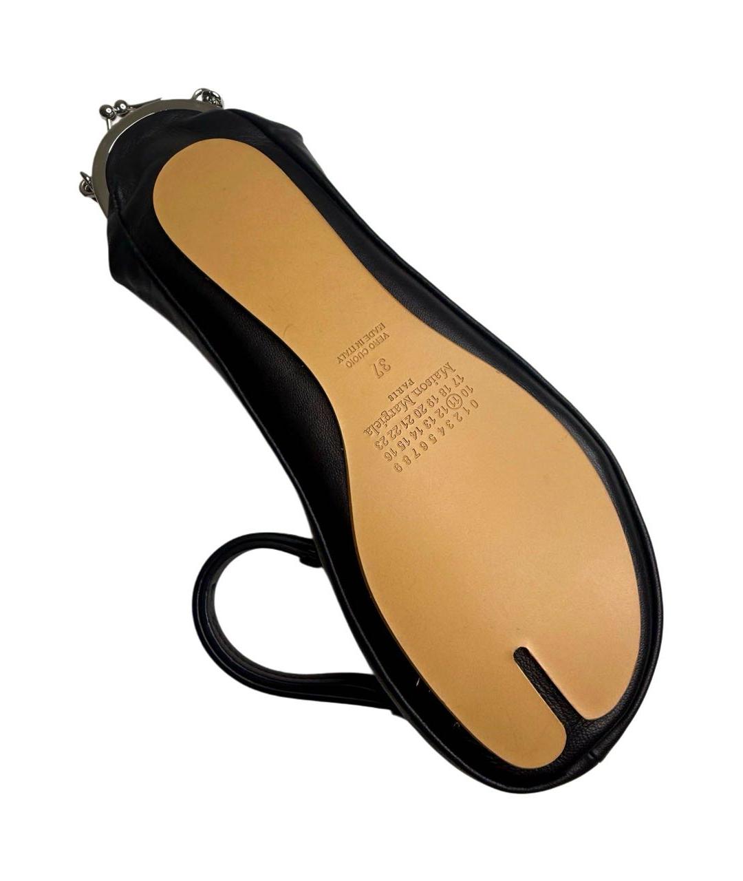 MAISON MARGIELA Черная кожаная сумка через плечо, фото 2