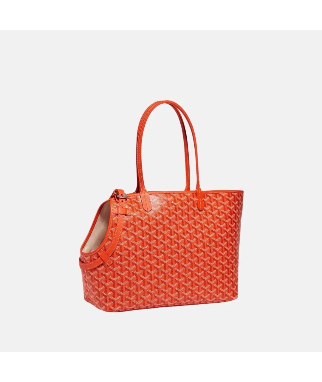 GOYARD Оранжевая кожаная сумка через плечо, фото 7