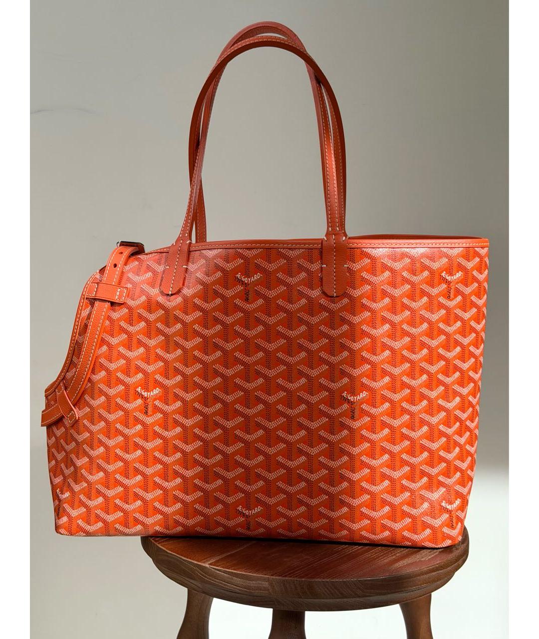 GOYARD Оранжевая кожаная сумка через плечо, фото 2