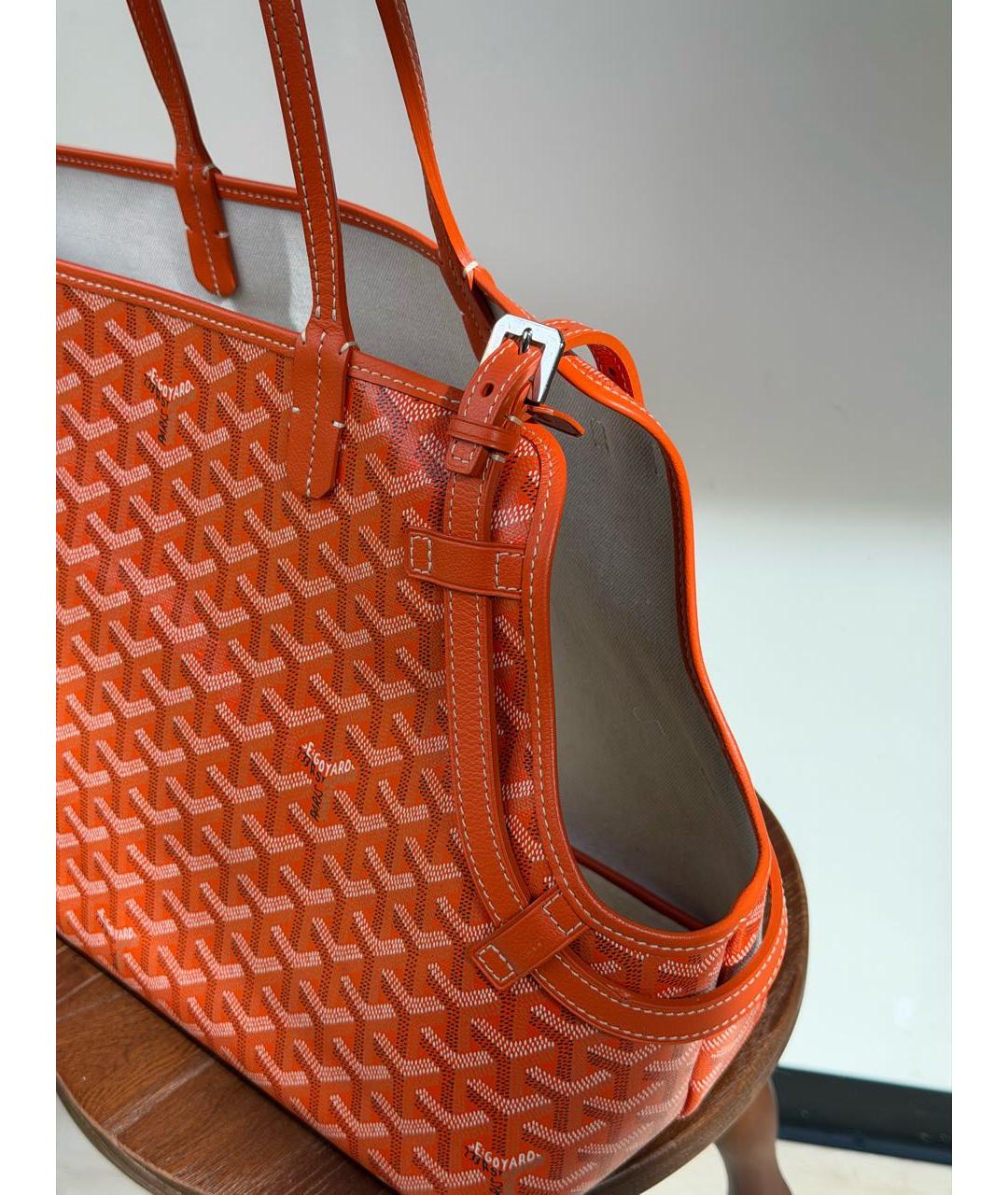 GOYARD Оранжевая кожаная сумка через плечо, фото 4