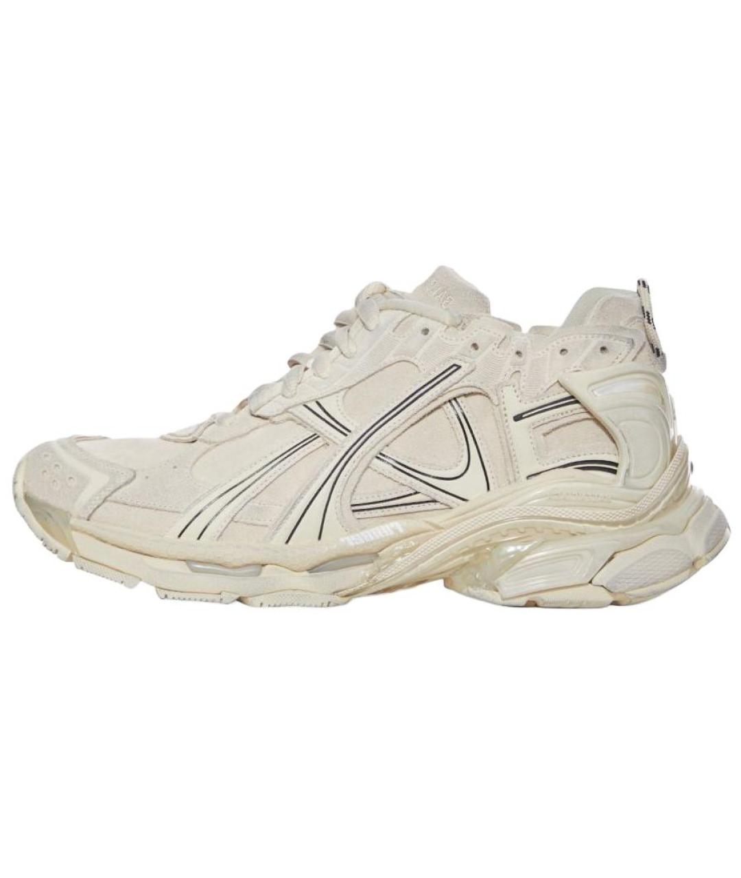 BALENCIAGA Бежевые низкие кроссовки / кеды, фото 2