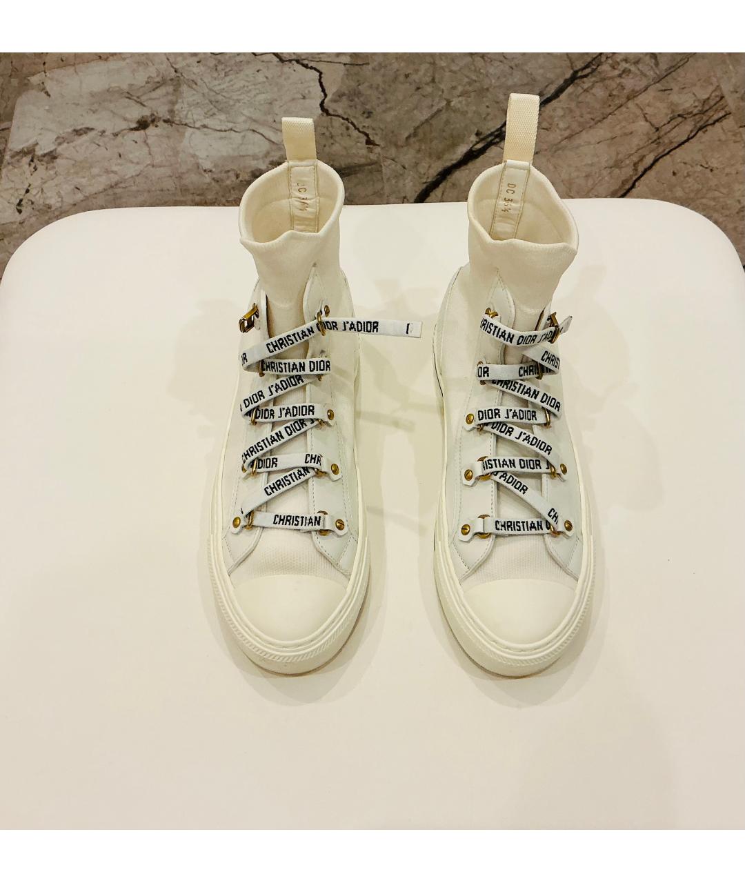 CHRISTIAN DIOR Белые текстильные кеды, фото 2