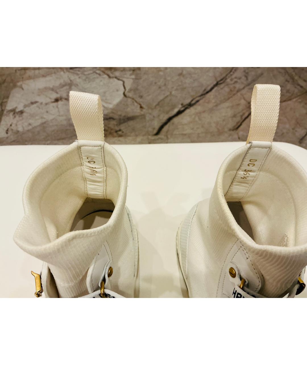 CHRISTIAN DIOR Белые текстильные кеды, фото 5