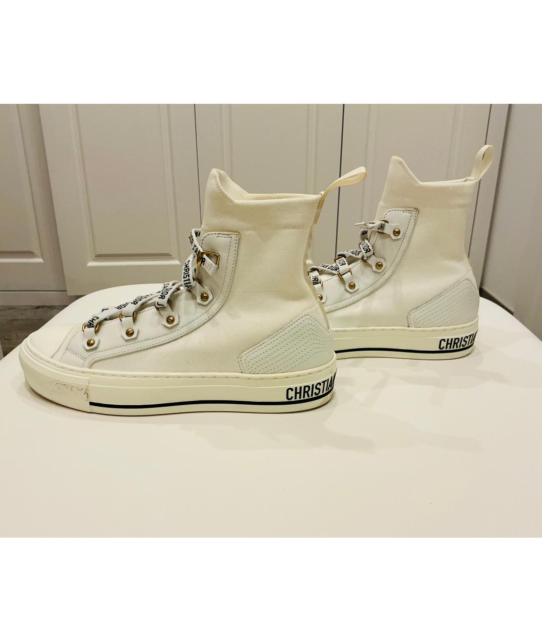 CHRISTIAN DIOR Белые текстильные кеды, фото 8
