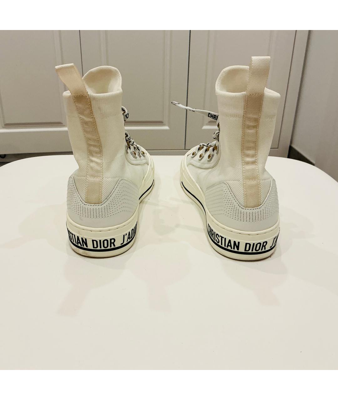 CHRISTIAN DIOR Белые текстильные кеды, фото 6