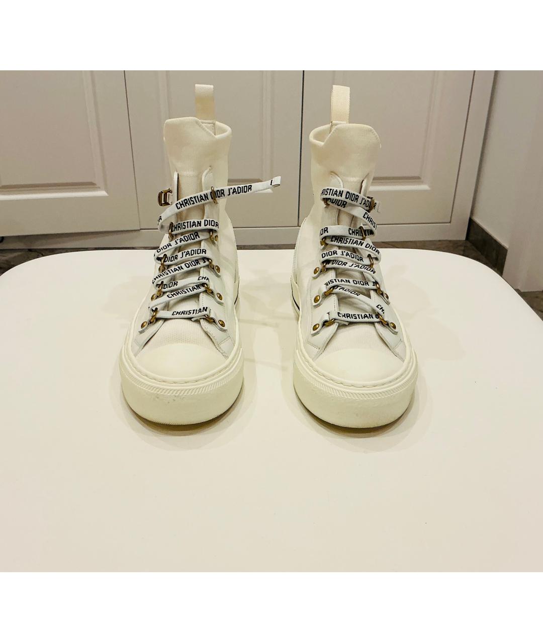 CHRISTIAN DIOR Белые текстильные кеды, фото 3
