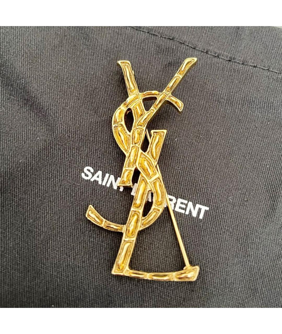 SAINT LAURENT Золотая металлическая булавка / брошь, фото 4