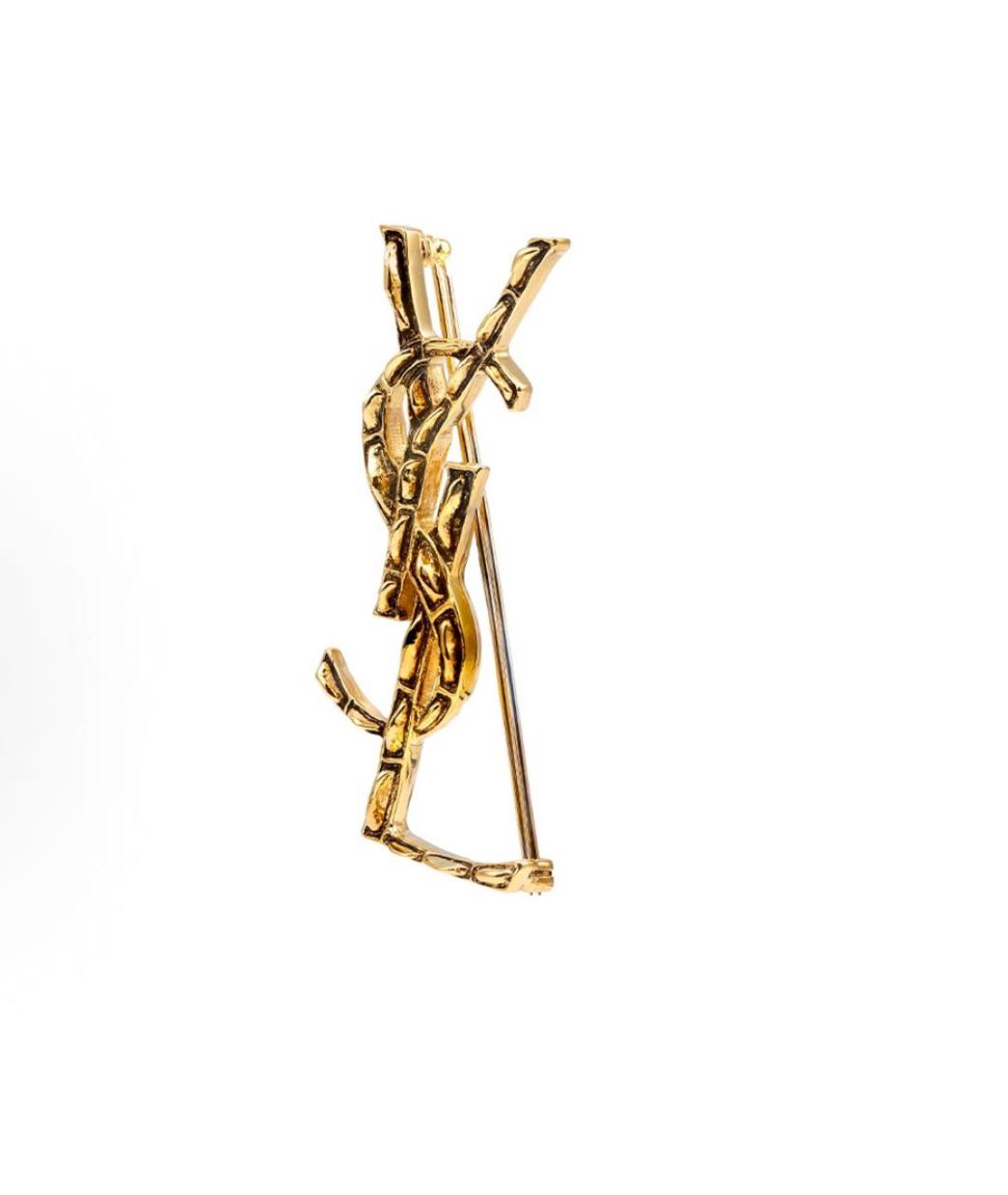 SAINT LAURENT Золотая металлическая булавка / брошь, фото 2