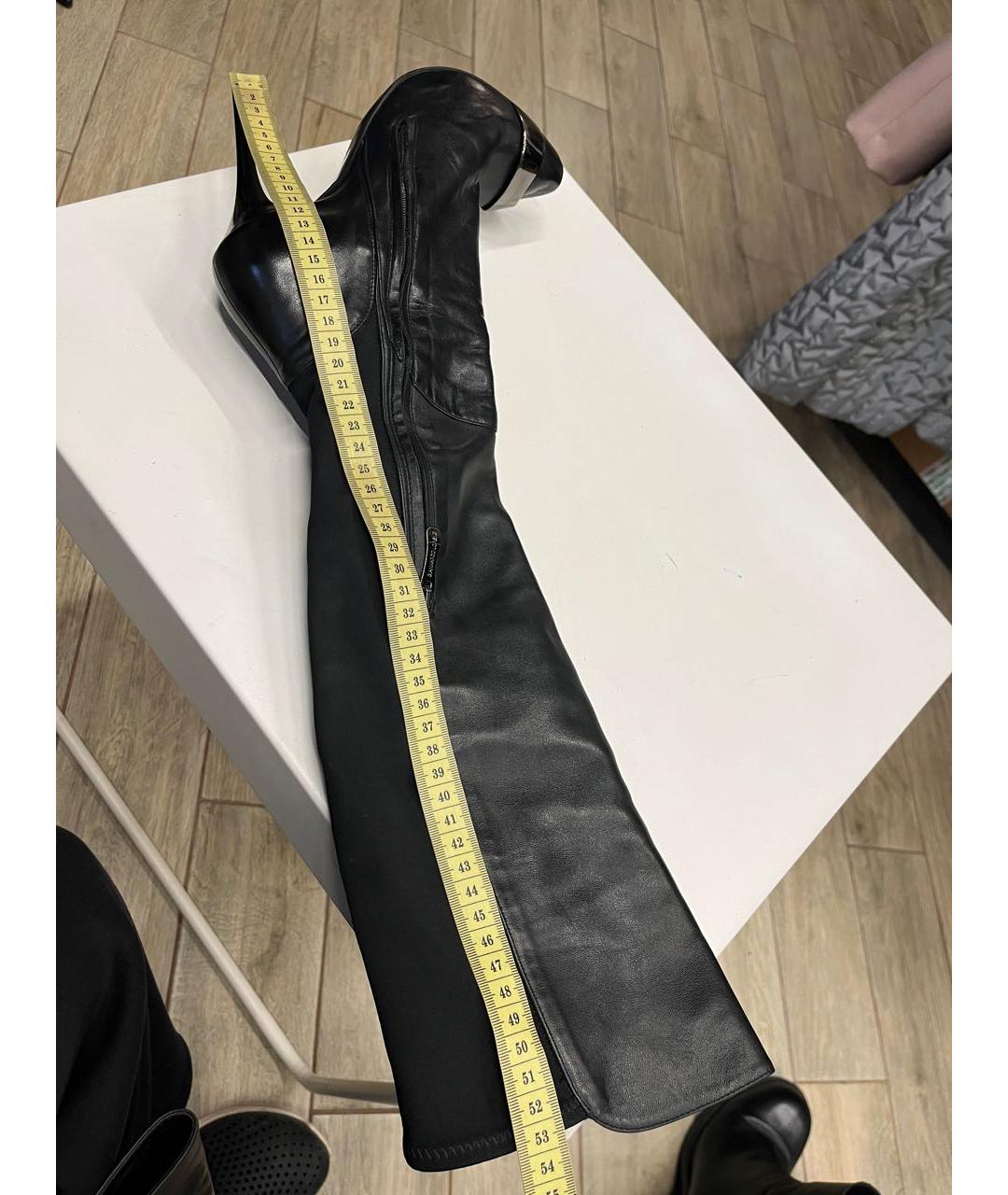 GIAN MARCO LORENZI Черные кожаные сапоги, фото 7