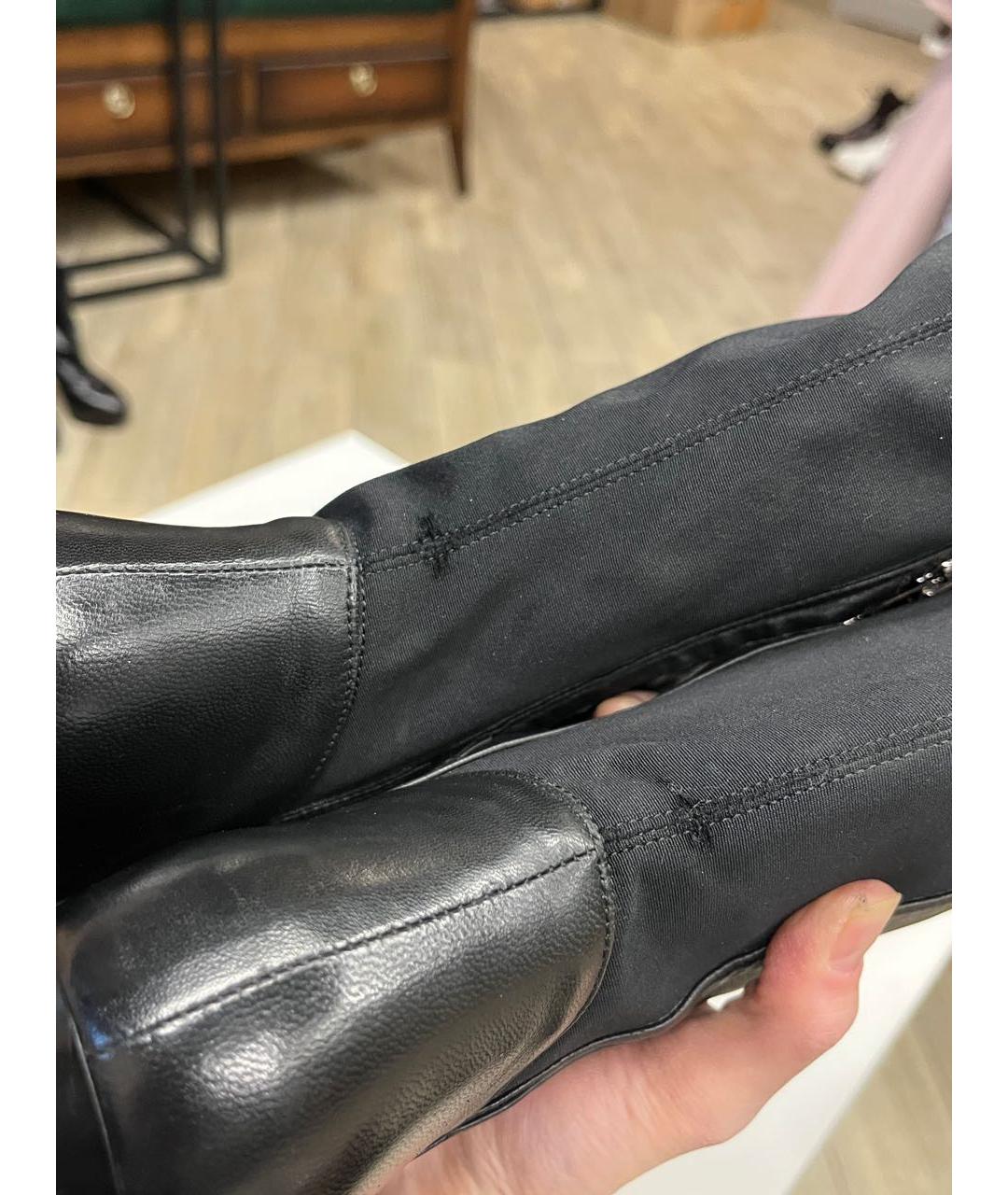 GIAN MARCO LORENZI Черные кожаные сапоги, фото 4