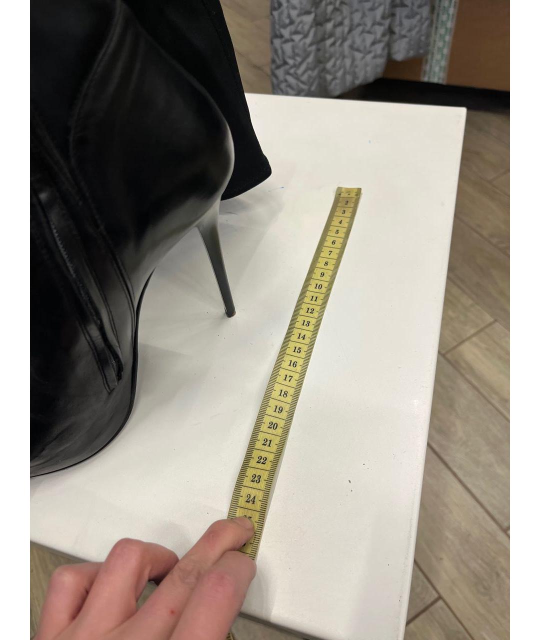 GIAN MARCO LORENZI Черные кожаные сапоги, фото 8