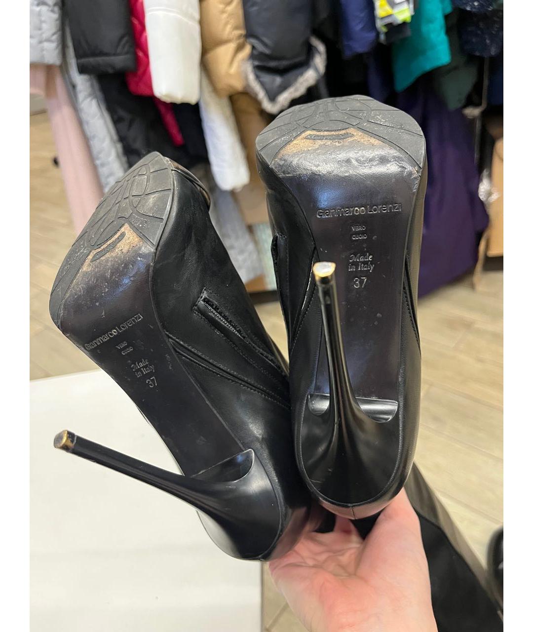 GIAN MARCO LORENZI Черные кожаные сапоги, фото 3