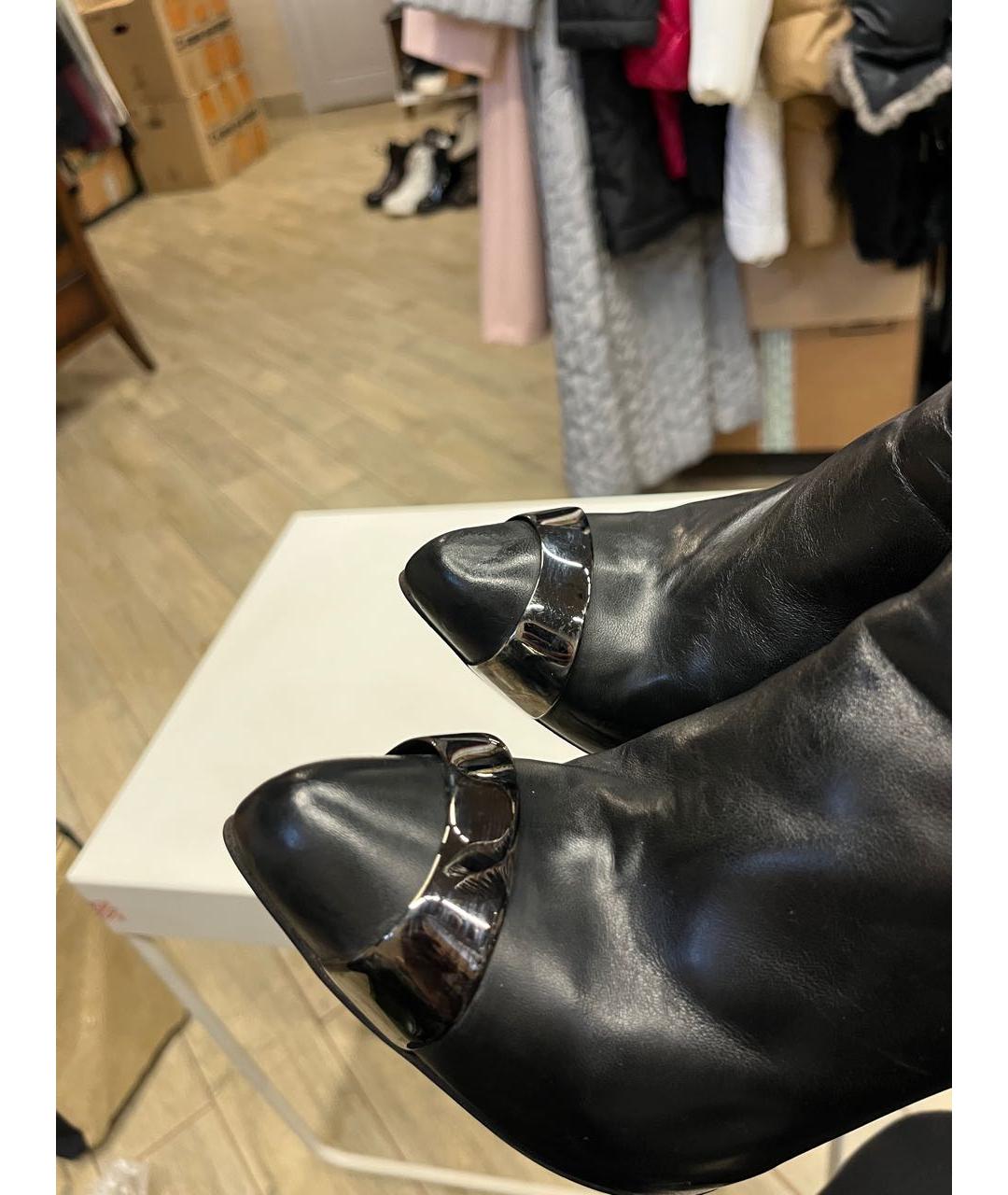 GIAN MARCO LORENZI Черные кожаные сапоги, фото 2