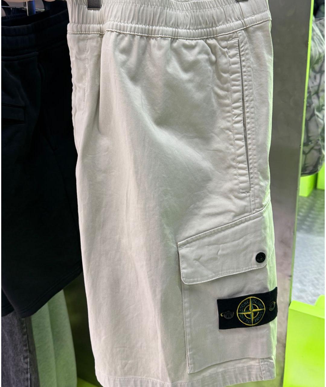 STONE ISLAND Бежевые шорты, фото 2