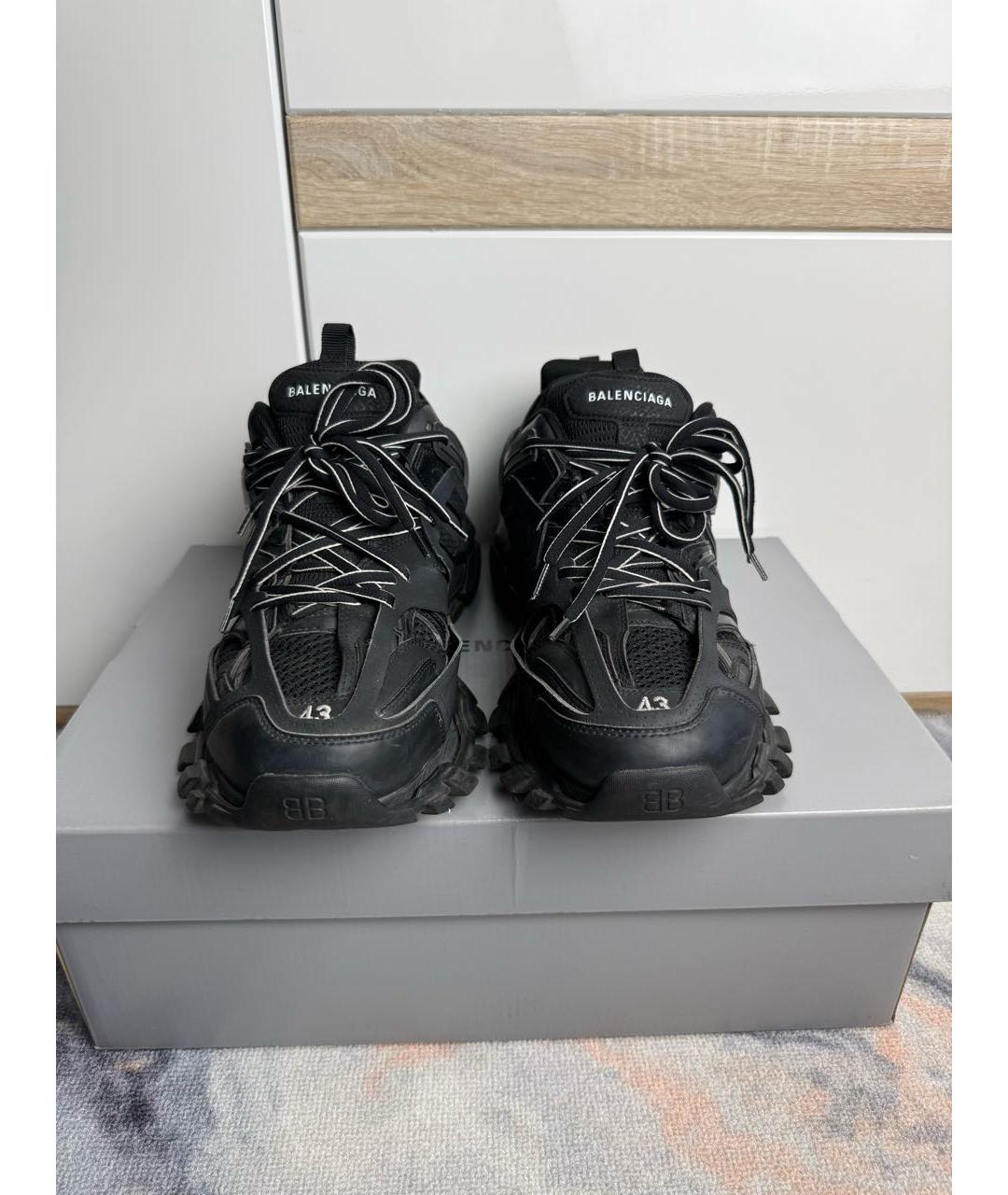 BALENCIAGA Черные синтетические низкие кроссовки / кеды, фото 2