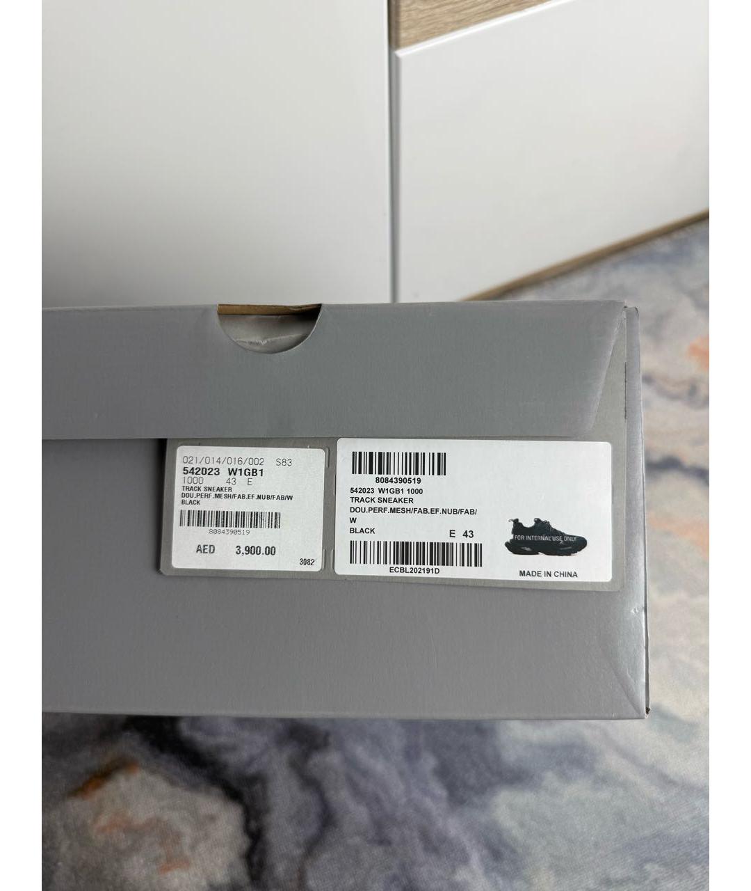 BALENCIAGA Черные синтетические низкие кроссовки / кеды, фото 5