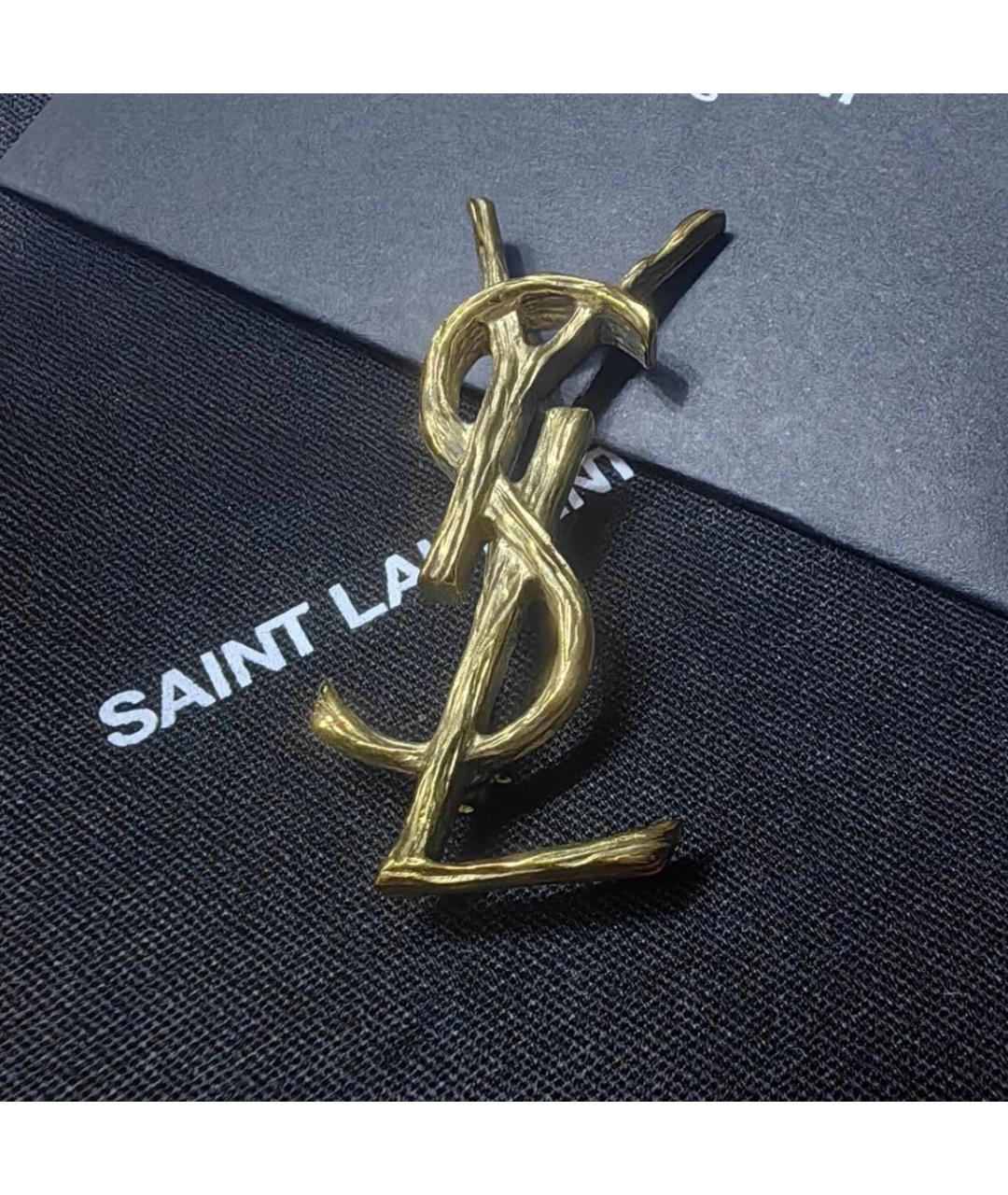 SAINT LAURENT Золотая металлическая булавка / брошь, фото 3