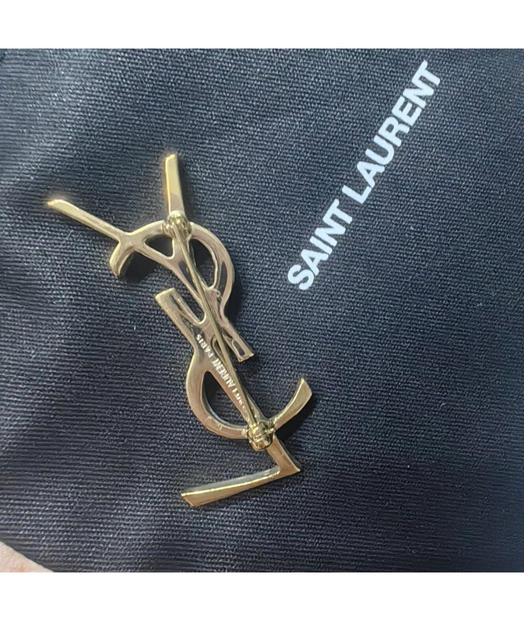 SAINT LAURENT Золотая металлическая булавка / брошь, фото 4