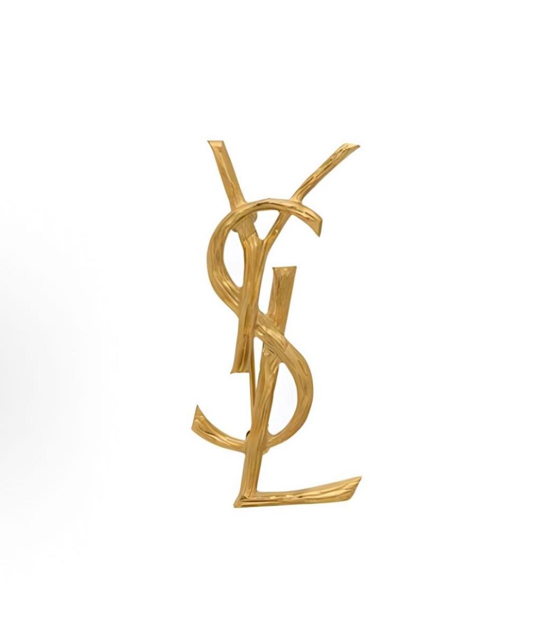 SAINT LAURENT Золотая металлическая булавка / брошь, фото 5