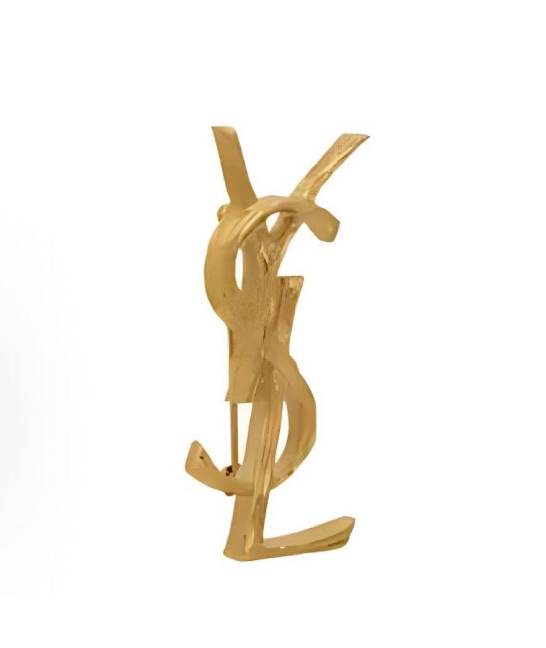 SAINT LAURENT Золотая металлическая булавка / брошь, фото 2