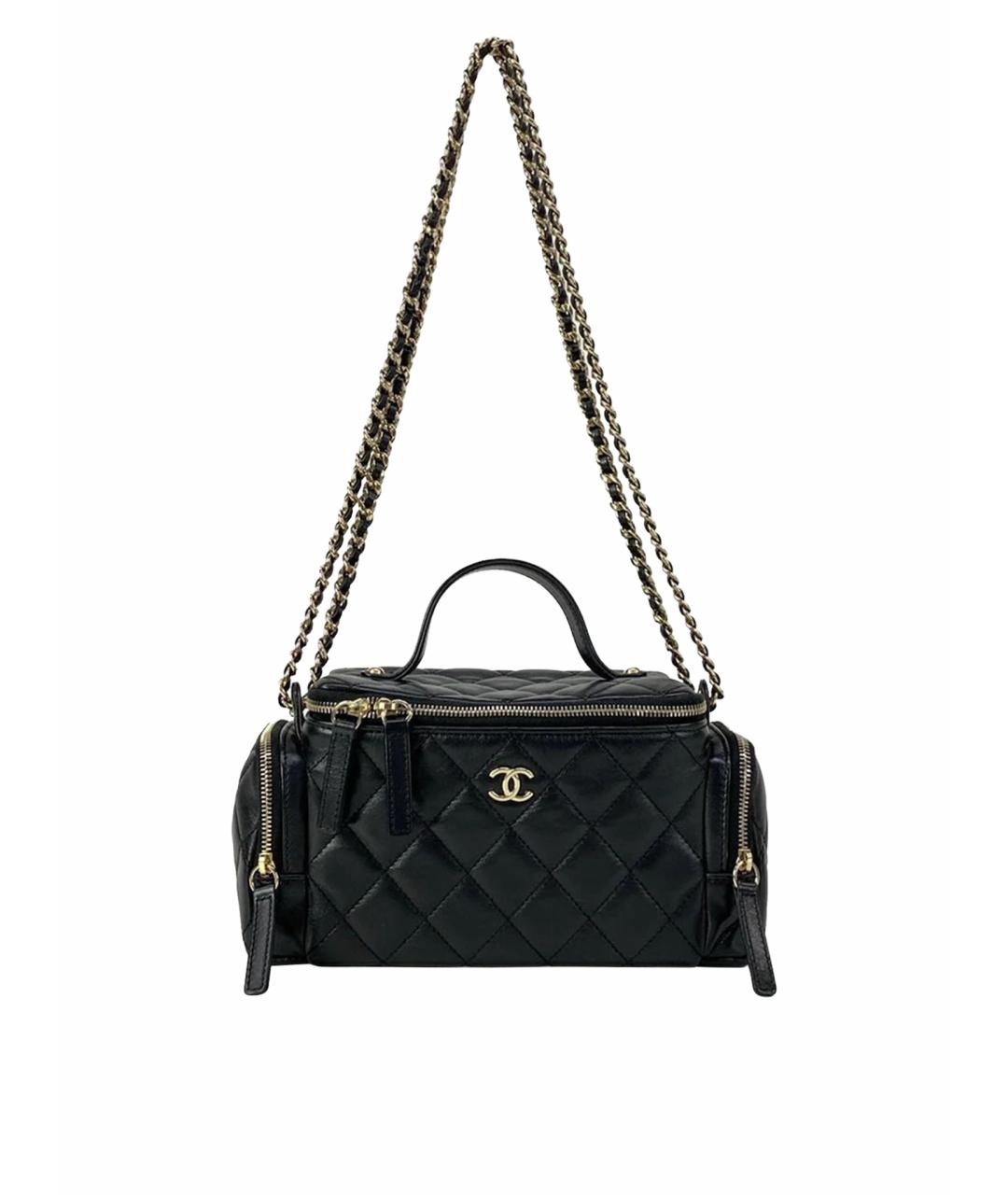 CHANEL Черная кожаная косметичка, фото 1