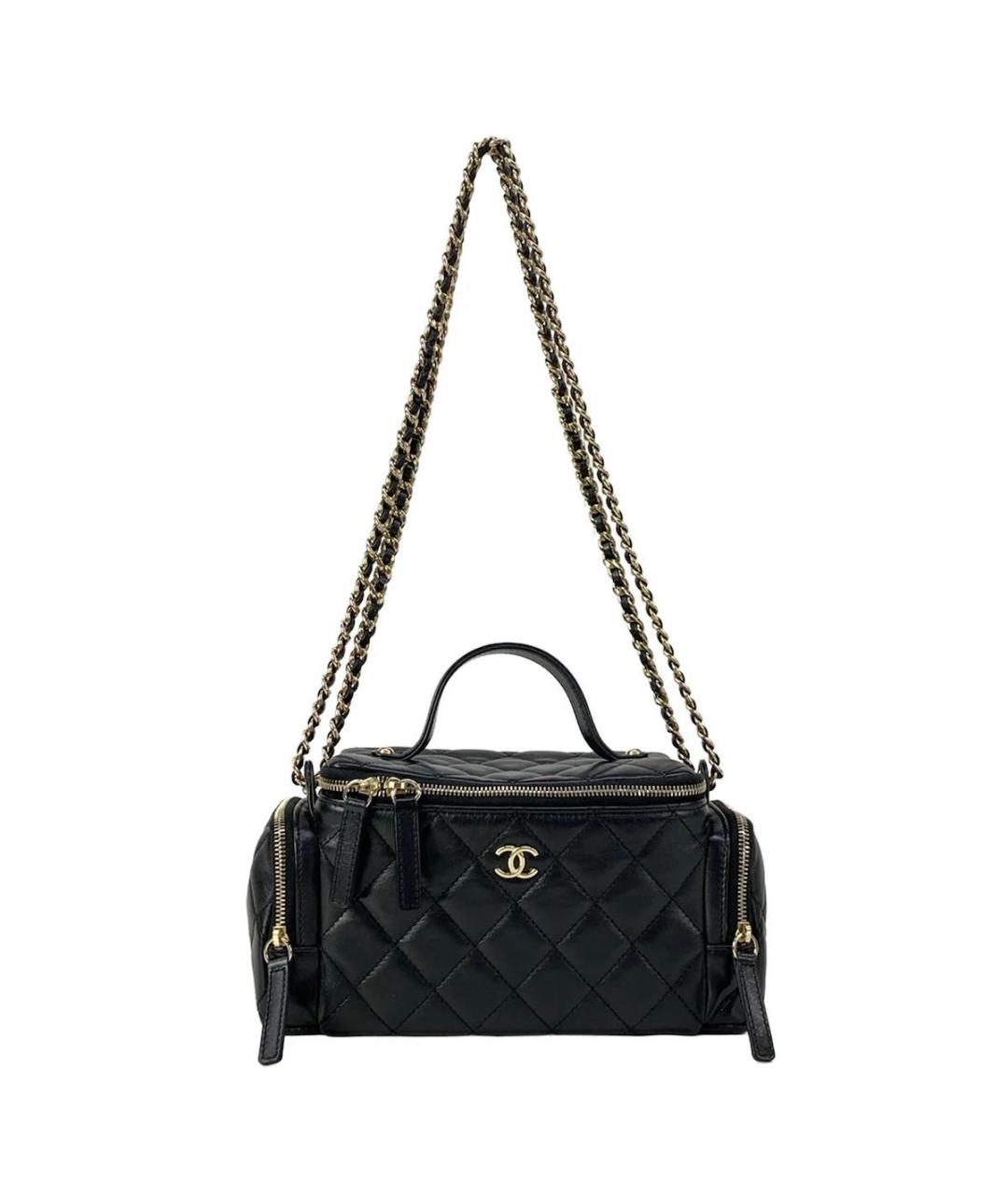 CHANEL Черная кожаная косметичка, фото 8