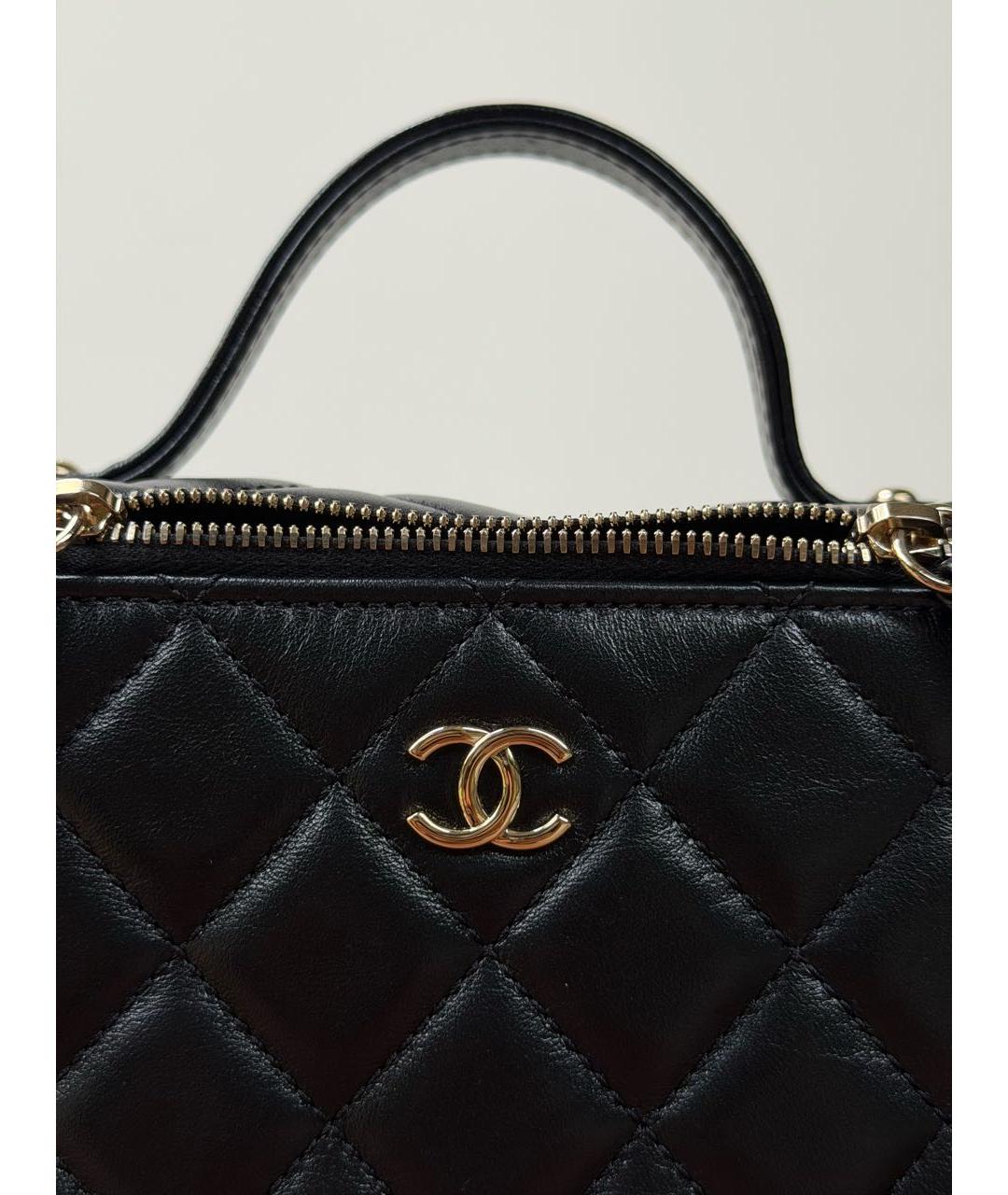 CHANEL Черная кожаная косметичка, фото 2