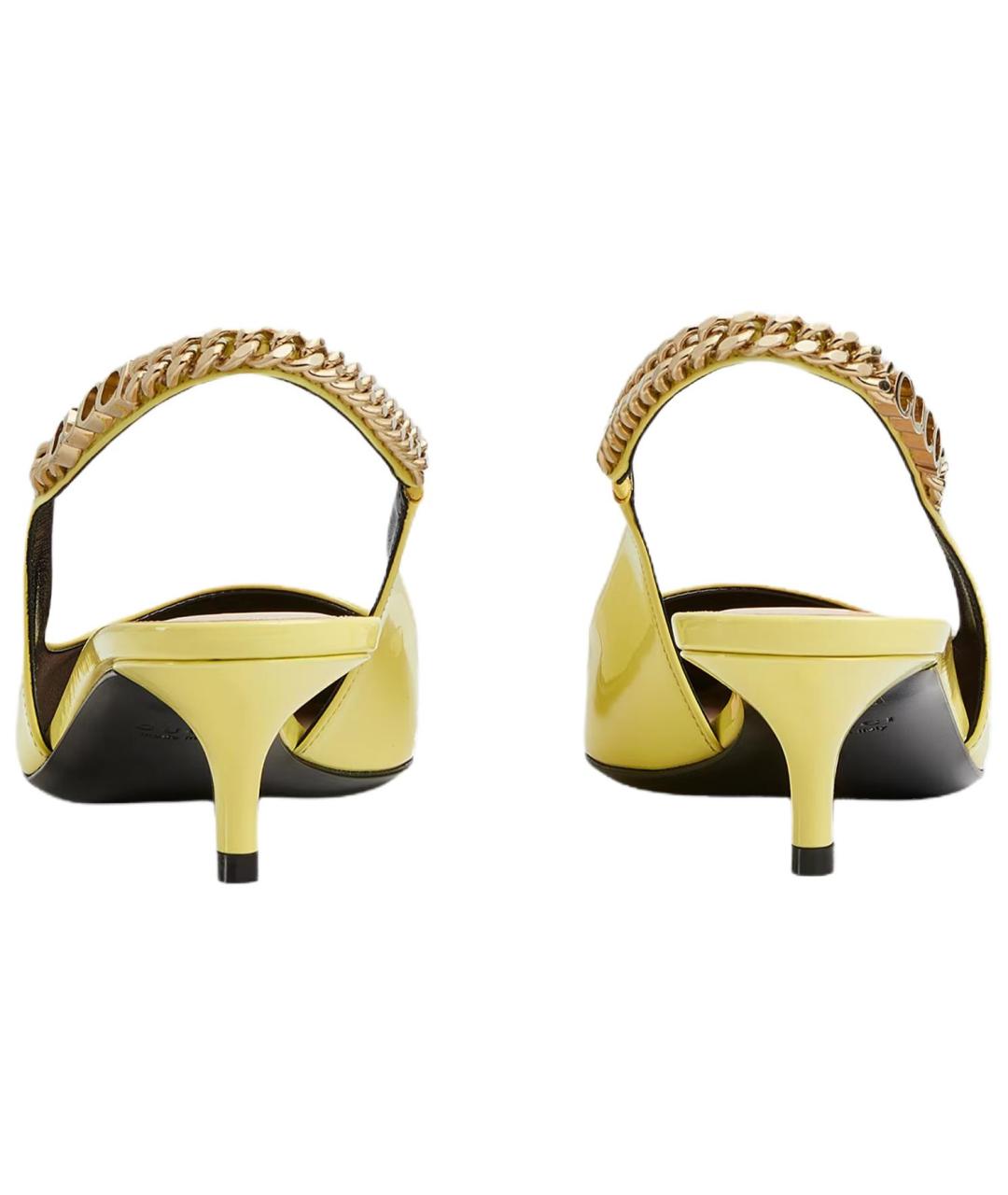 GUCCI Желтые кожаные туфли, фото 4