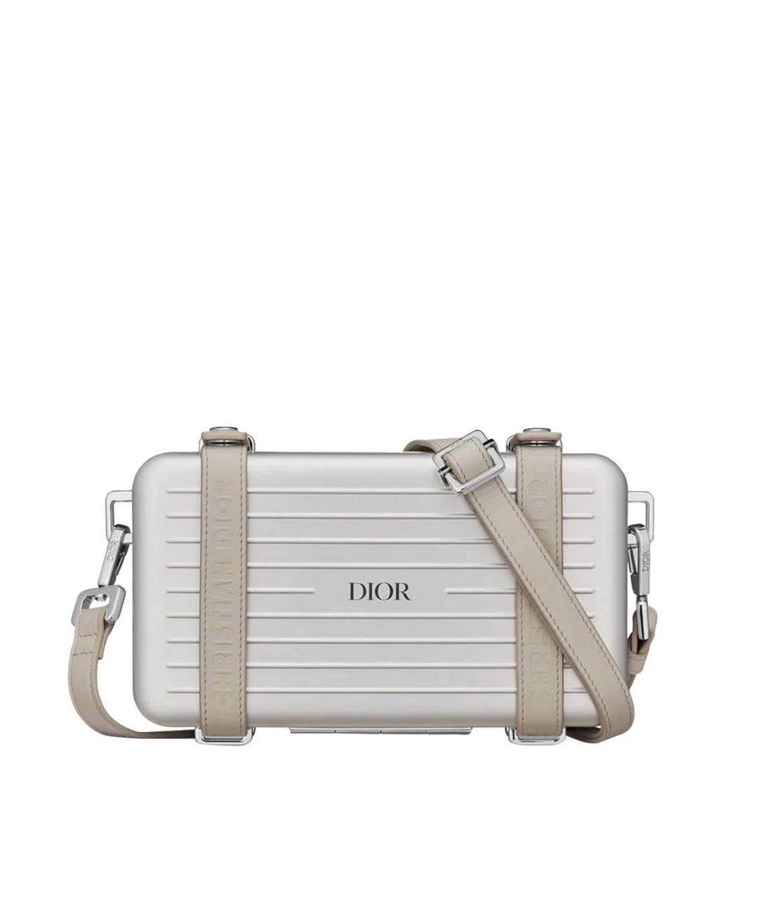 CHRISTIAN DIOR Серебряная сумка с короткими ручками, фото 1