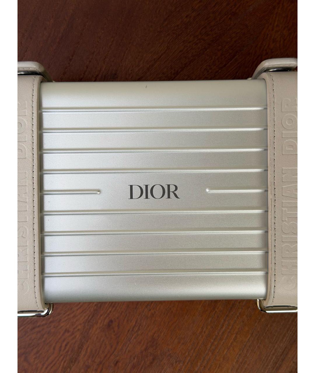 CHRISTIAN DIOR Серебряная сумка с короткими ручками, фото 4