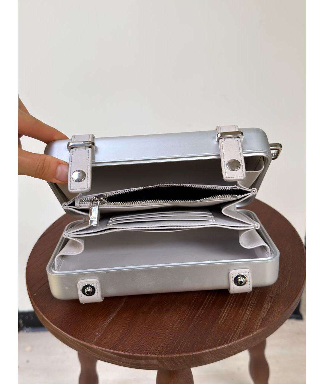 CHRISTIAN DIOR Серебряная сумка с короткими ручками, фото 5