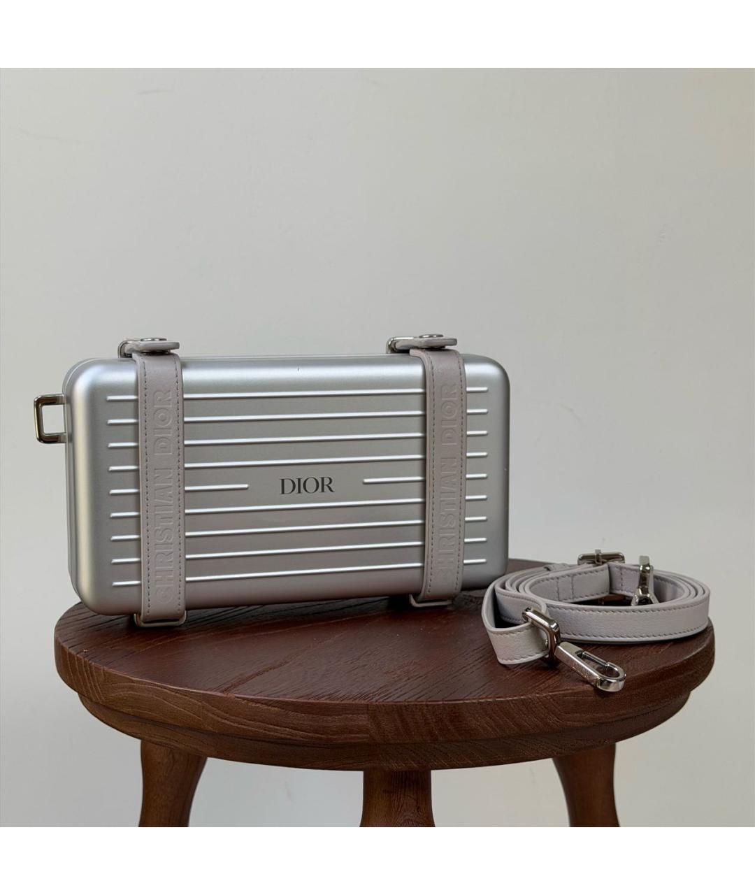CHRISTIAN DIOR Серебряная сумка с короткими ручками, фото 3