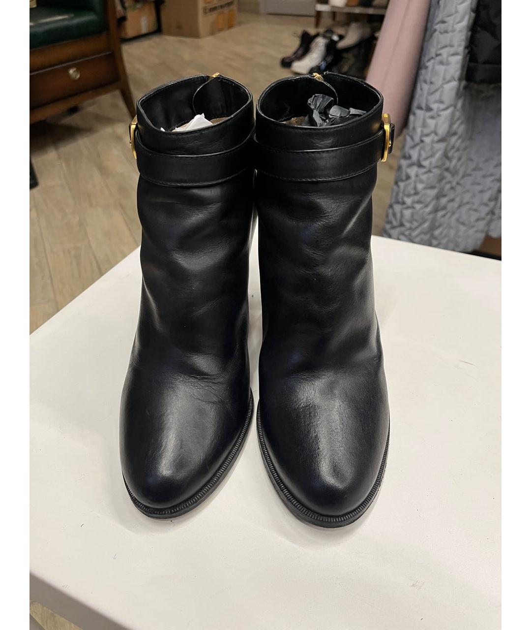 FENDI Черные кожаные ботильоны, фото 5