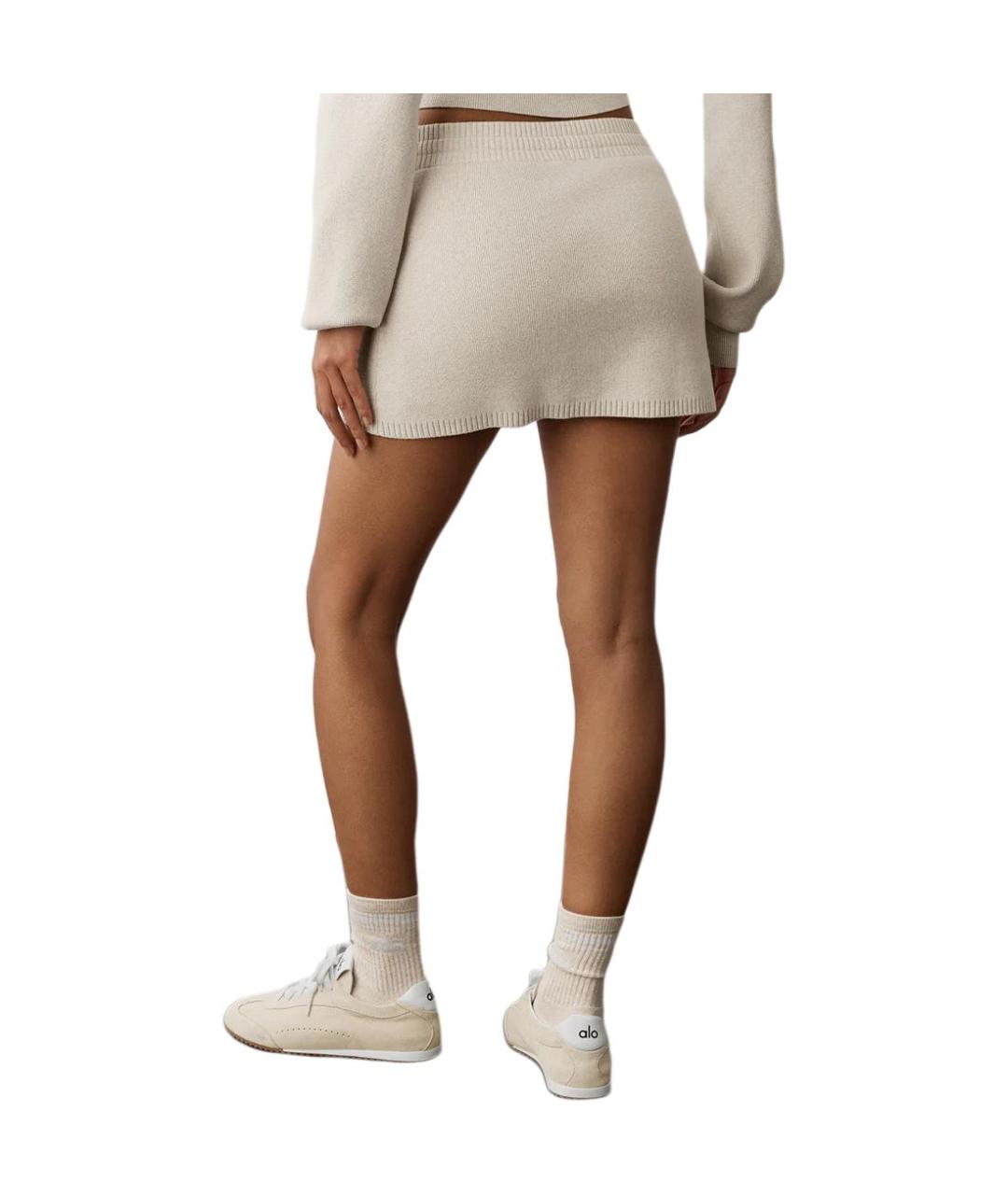 ALO YOGA Бежевая юбка-шорты, фото 2