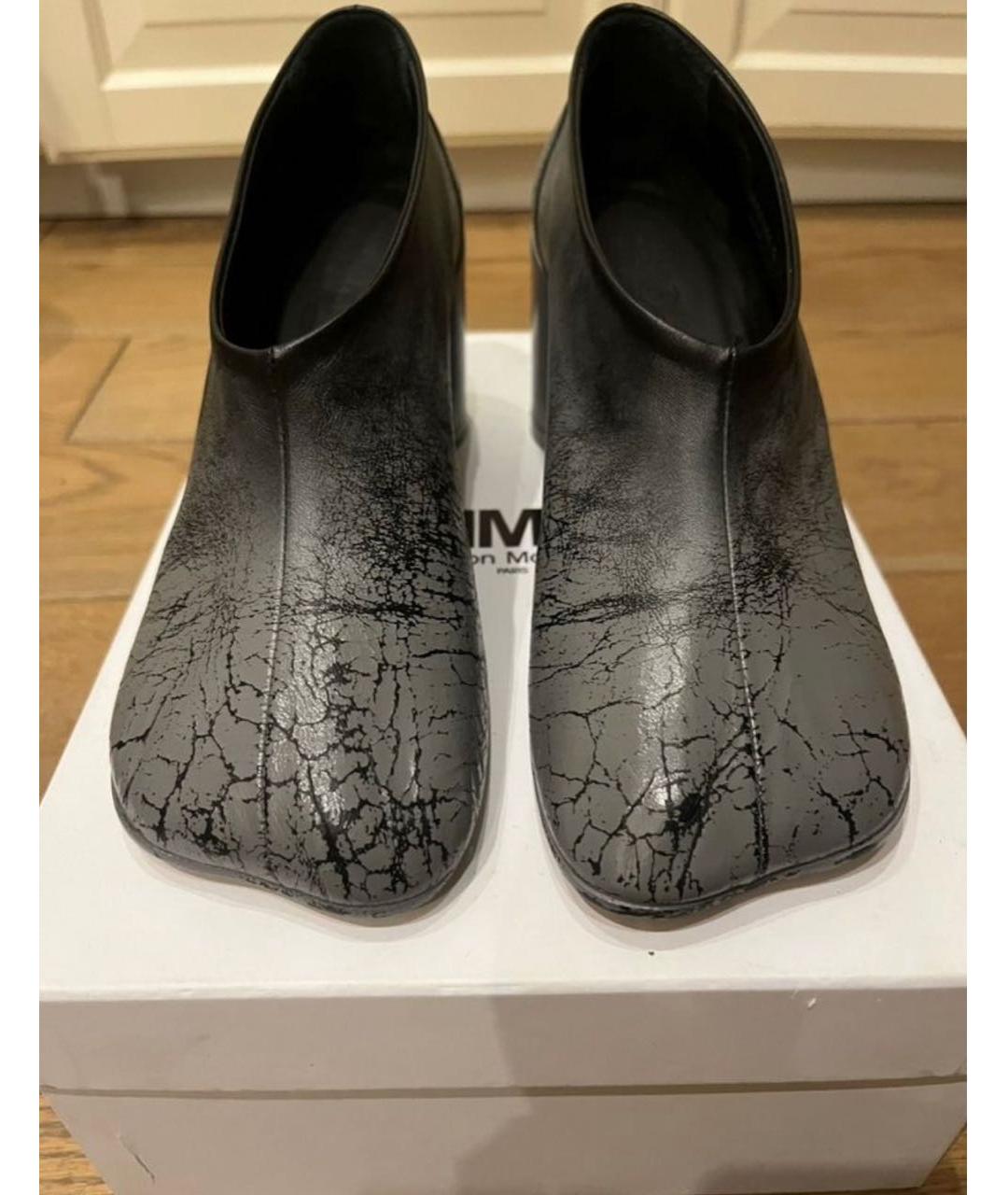 MM6 MAISON MARGIELA Серые кожаные туфли, фото 2