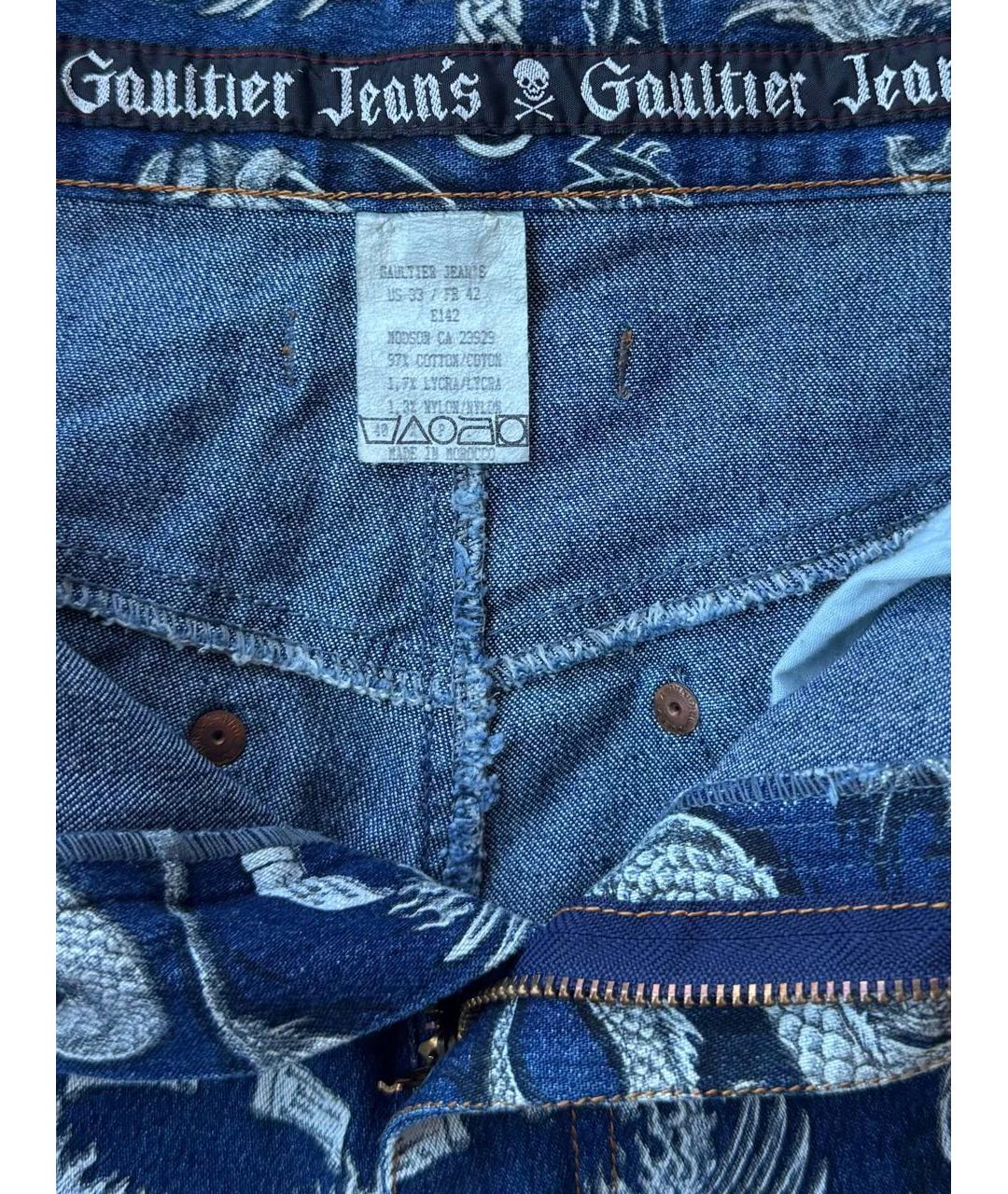 JEAN PAUL GAULTIER Хлопковые прямые джинсы, фото 5