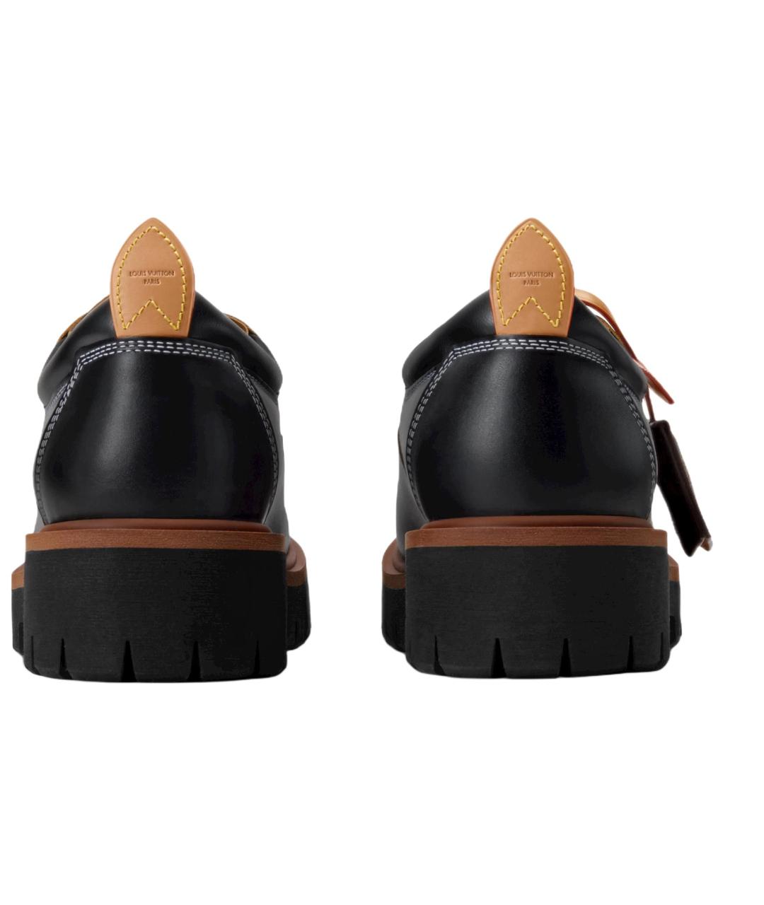 LOUIS VUITTON Черные кожаные лоферы, фото 5