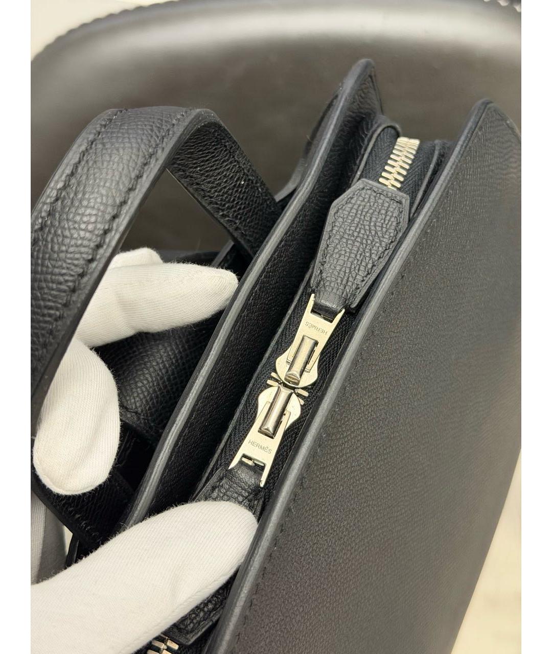 HERMES Черный кожаный рюкзак, фото 5