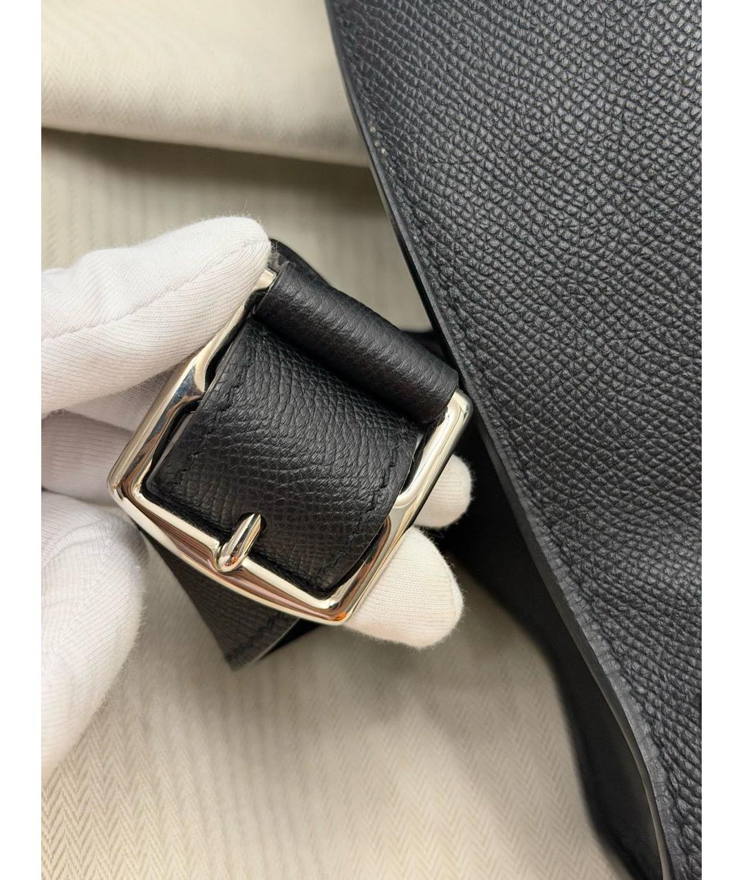 HERMES Черный кожаный рюкзак, фото 6