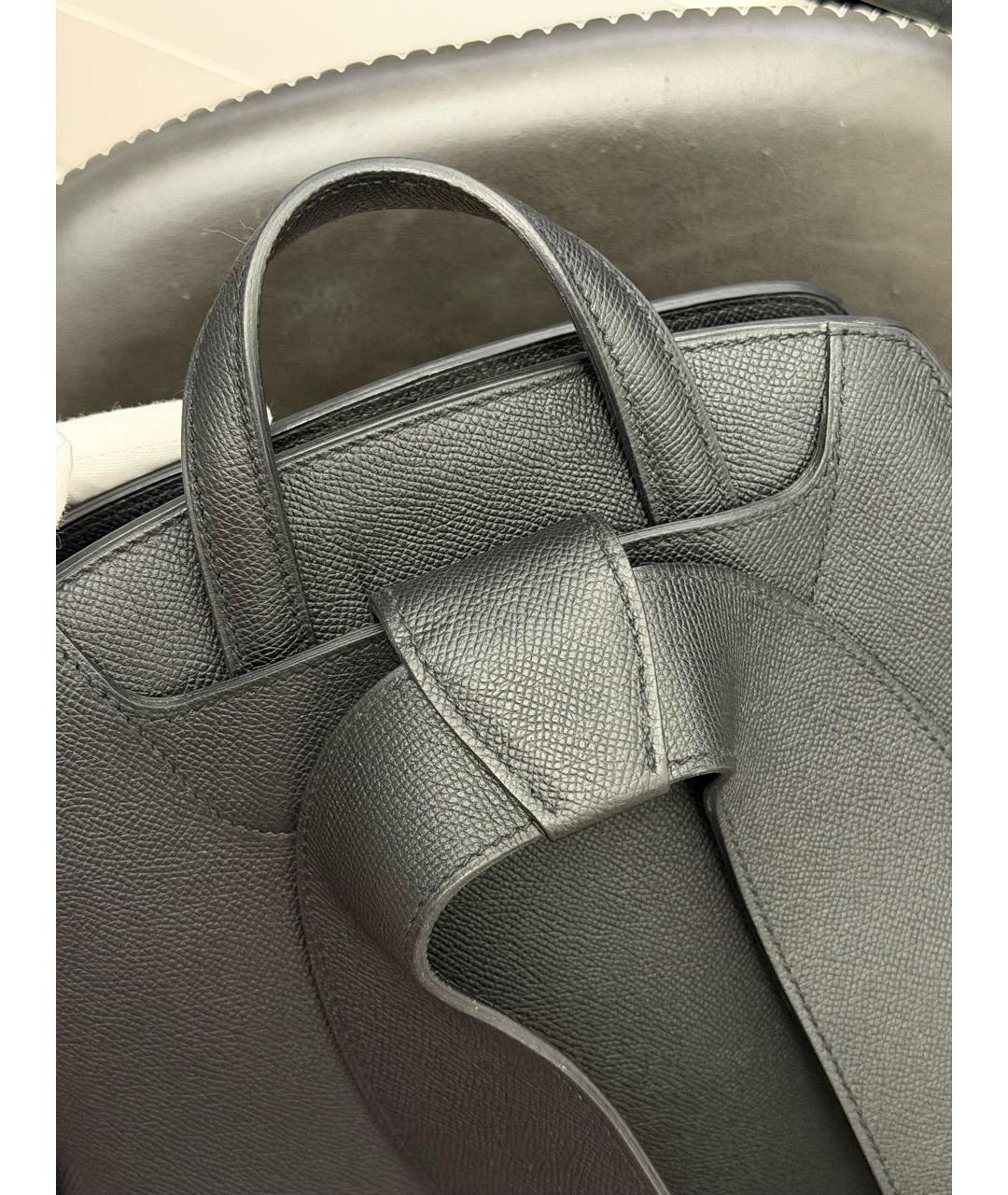 HERMES Черный кожаный рюкзак, фото 7