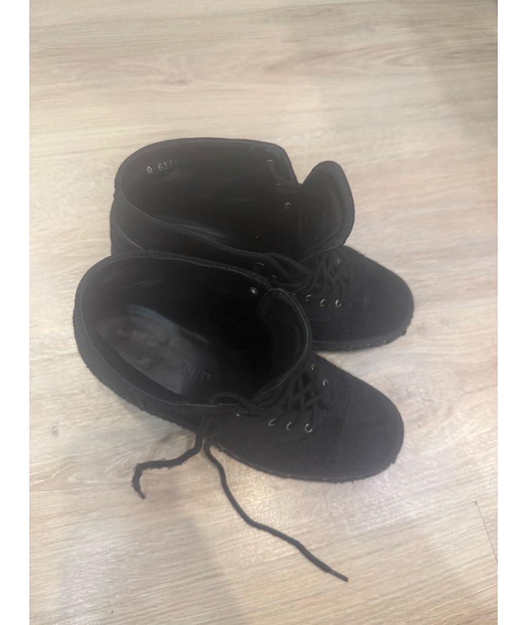 CHANEL Черные ботинки, фото 3