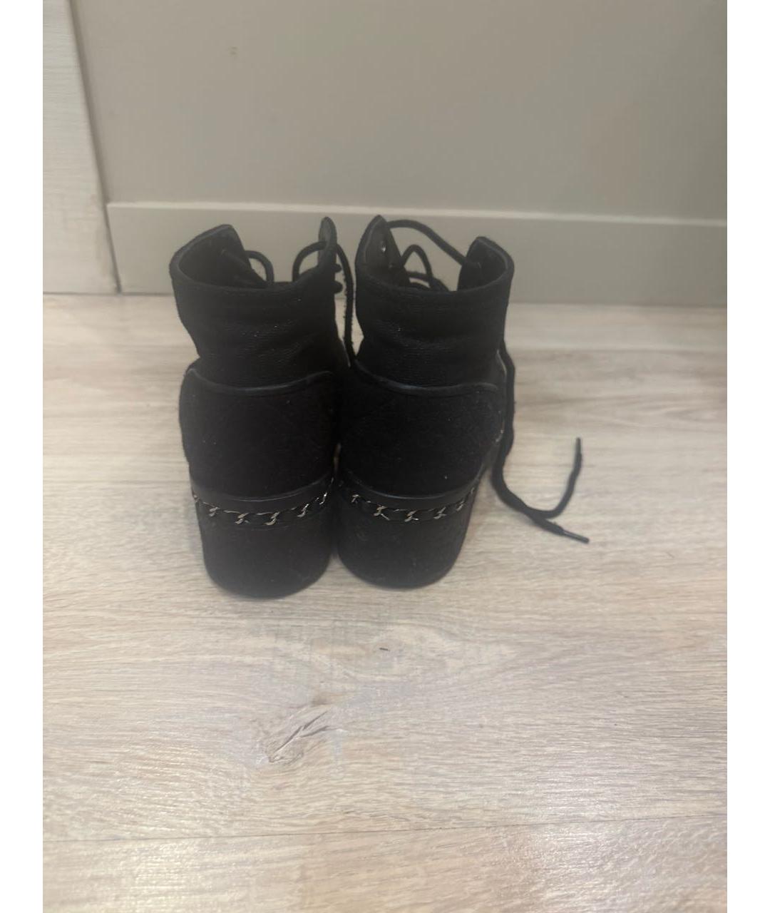 CHANEL Черные ботинки, фото 4