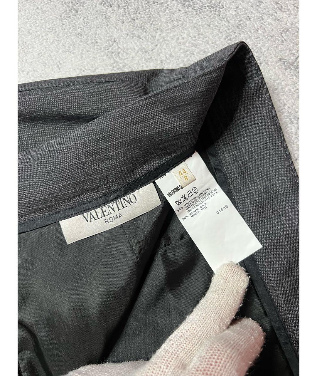 VALENTINO Серая шерстяная юбка миди, фото 6