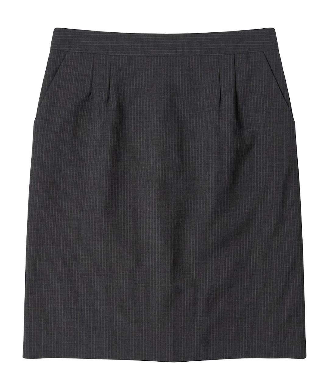 VALENTINO Серая шерстяная юбка миди, фото 1