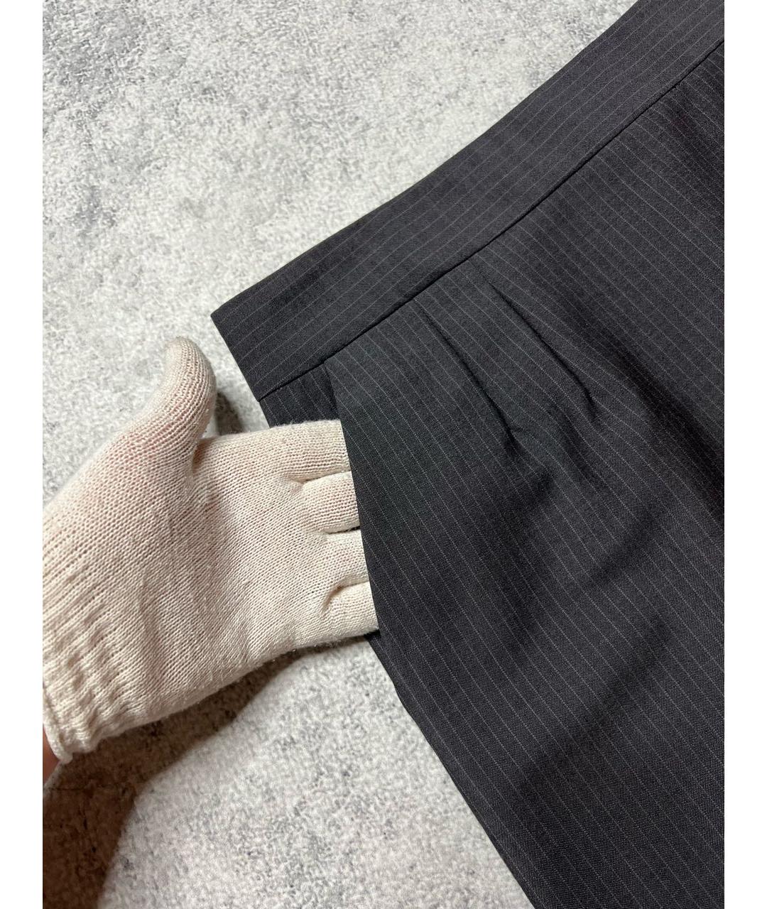 VALENTINO Серая шерстяная юбка миди, фото 4