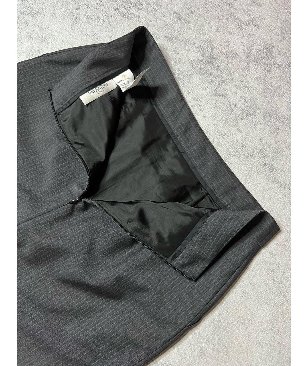 VALENTINO Серая шерстяная юбка миди, фото 5