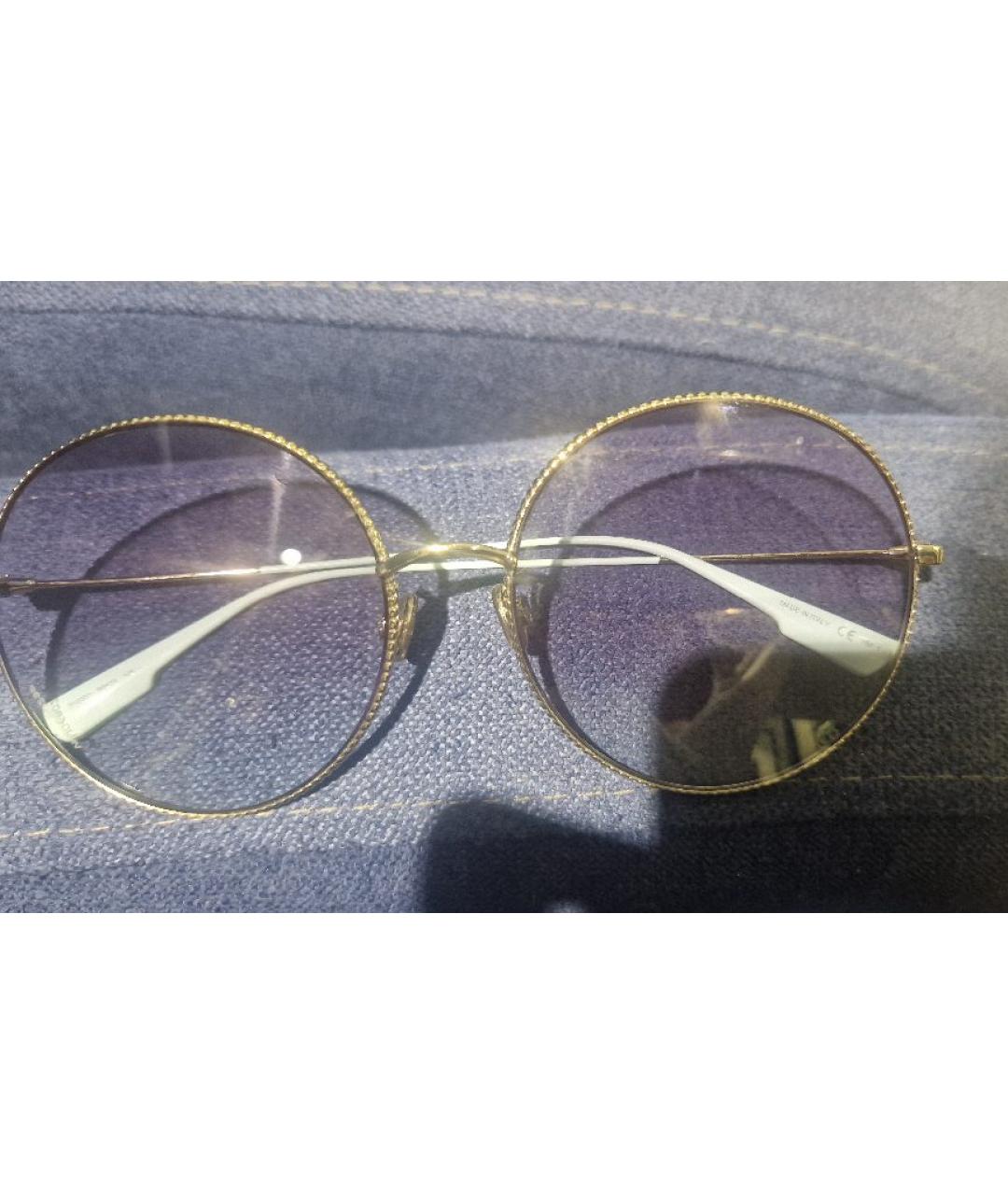 CHRISTIAN DIOR Голубые металлические солнцезащитные очки, фото 2