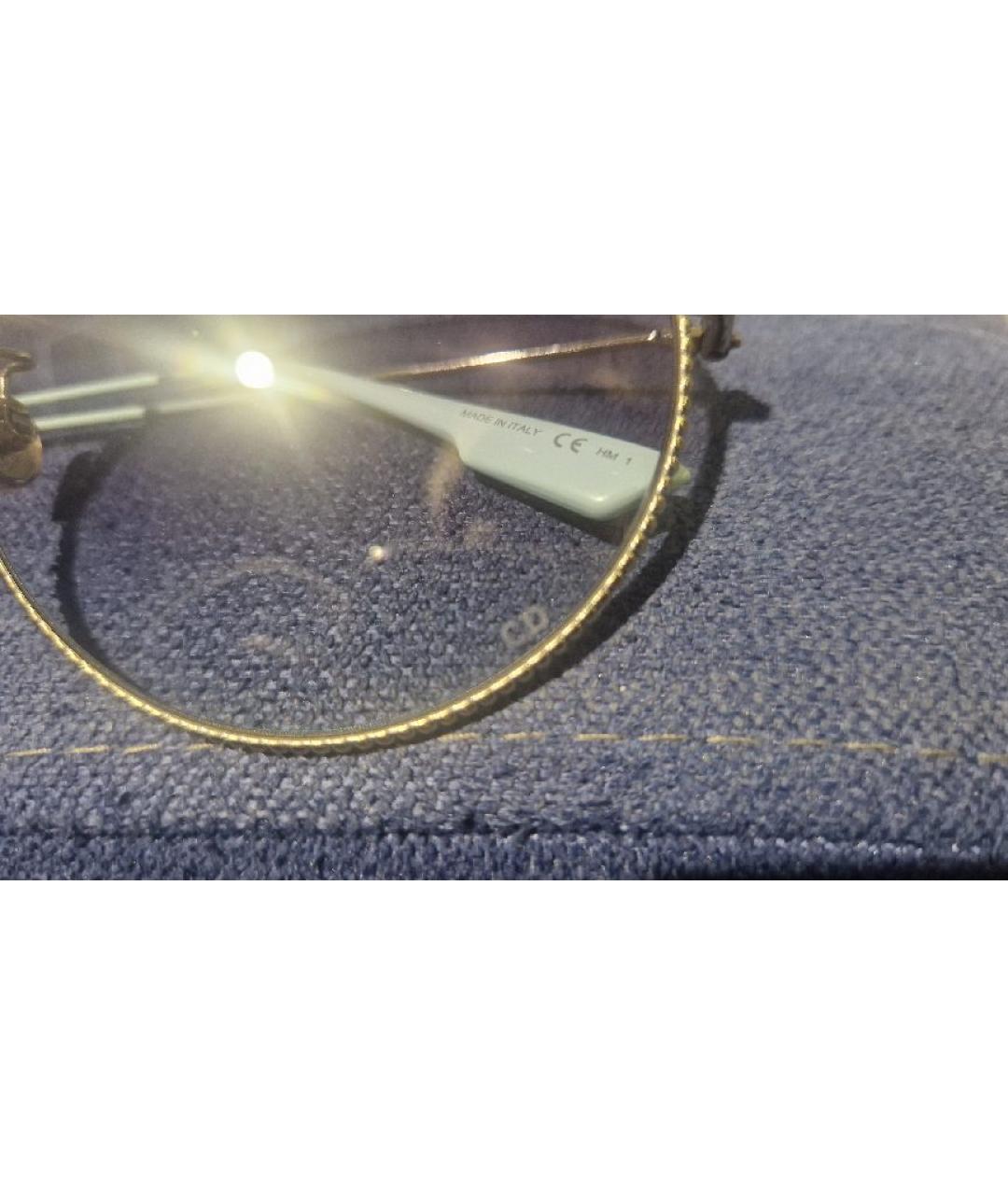 CHRISTIAN DIOR Голубые металлические солнцезащитные очки, фото 5